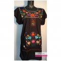 style By Me Puebla Tehucan Art Culture Tradition Hand Embroidered BelenMosqueda Dresses black1