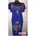 style By Me Puebla Tehucan Art Culture Tradition Hand Embroidered BelenMosqueda Dresses blue colors2