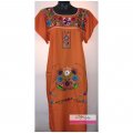 style By Me Puebla Tehucan Art Culture Tradition Hand Embroidered BelenMosqueda Dresses orange w colors1