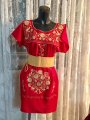 style By Me Puebla Tehucan Art Culture Tradition Hand Embroidered BelenMosqueda Dresses red