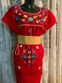 style By Me Puebla Tehucan Art Culture Tradition Hand Embroidered BelenMosqueda Dresses red with colors