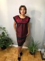 Red Handwoven Dress and hand Embrodery from oaxaca style by me in toronto belen mosqueda