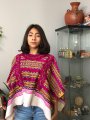 handwoven traditional antiguo huipil from Guatemala pink patterns Desing Style By Me in toronto Belen Mosqueda and Emma Pacheco